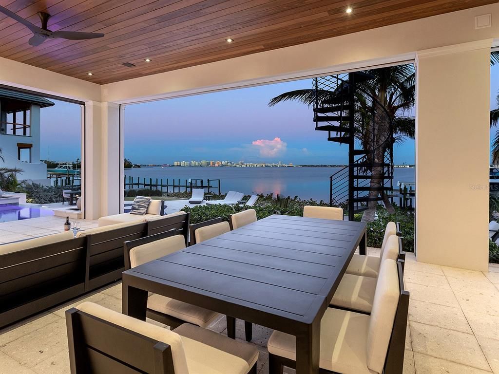 Exterior, Recessed Lighting, Water, Wooden Ceilings