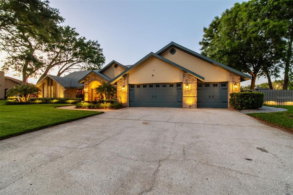 Attached, Backyard, Exterior, Facade, Brick Traditional