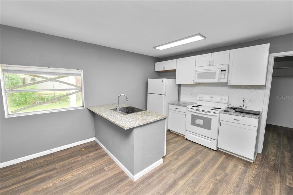 Interior, Kitchen, Wood Texture Flooring