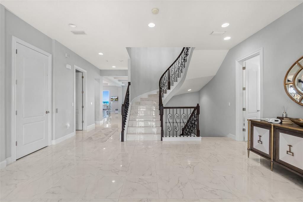 Interior, Marble, Recessed Lighting