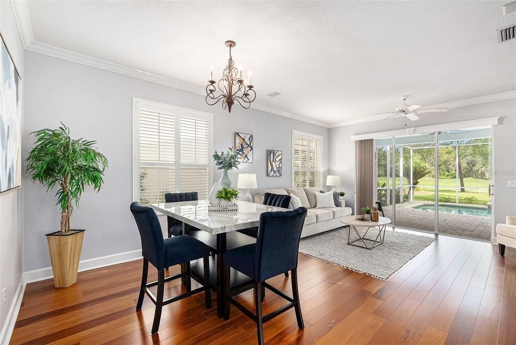 Chandelier, Dining room, Interior, Living room, Wood Texture Flooring