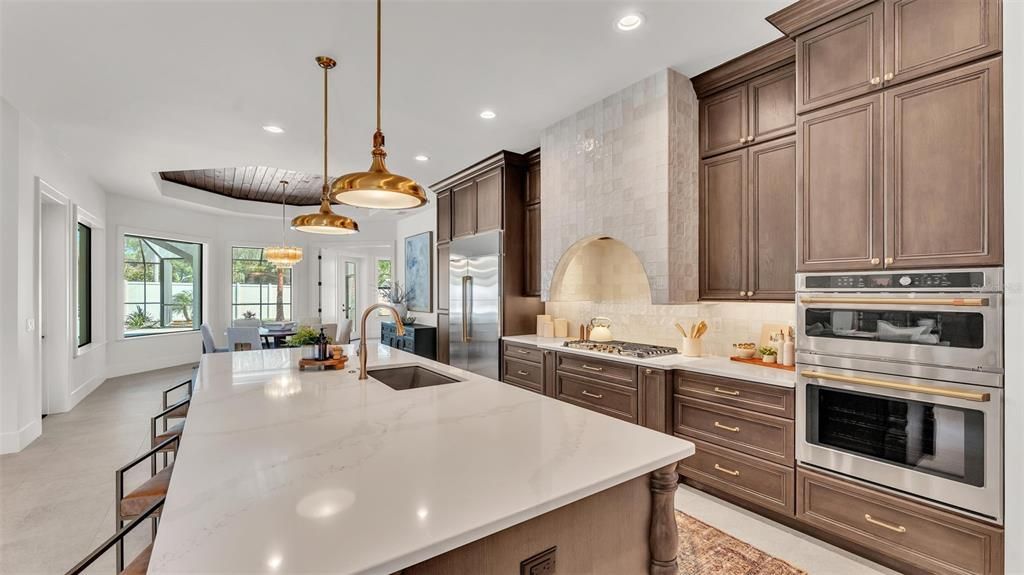 Interior, Kitchen, Pendant Lights, Recessed Lighting, Stainless Steel Appliances
