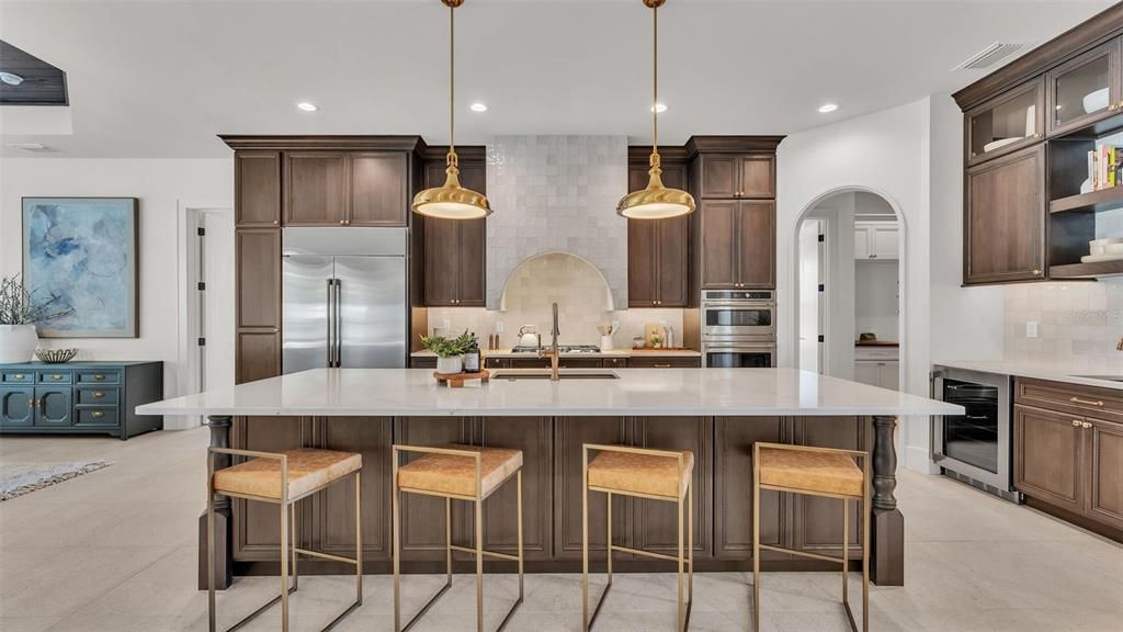 Interior, Kitchen, Pendant Lights, Recessed Lighting, Stainless Steel Appliances