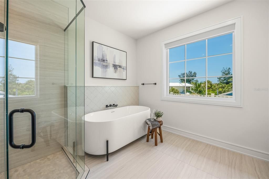 Bathroom, Free Standing Baths, Glass Shower, Interior