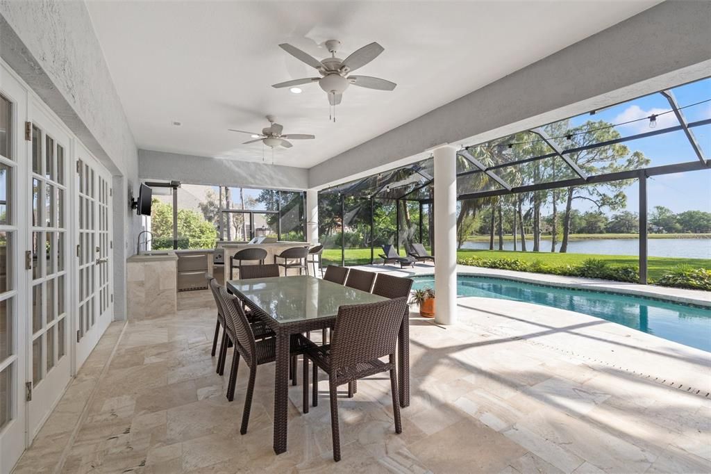 Dining room, Glass Ceilings, Interior, Pool, Sun Room, Water