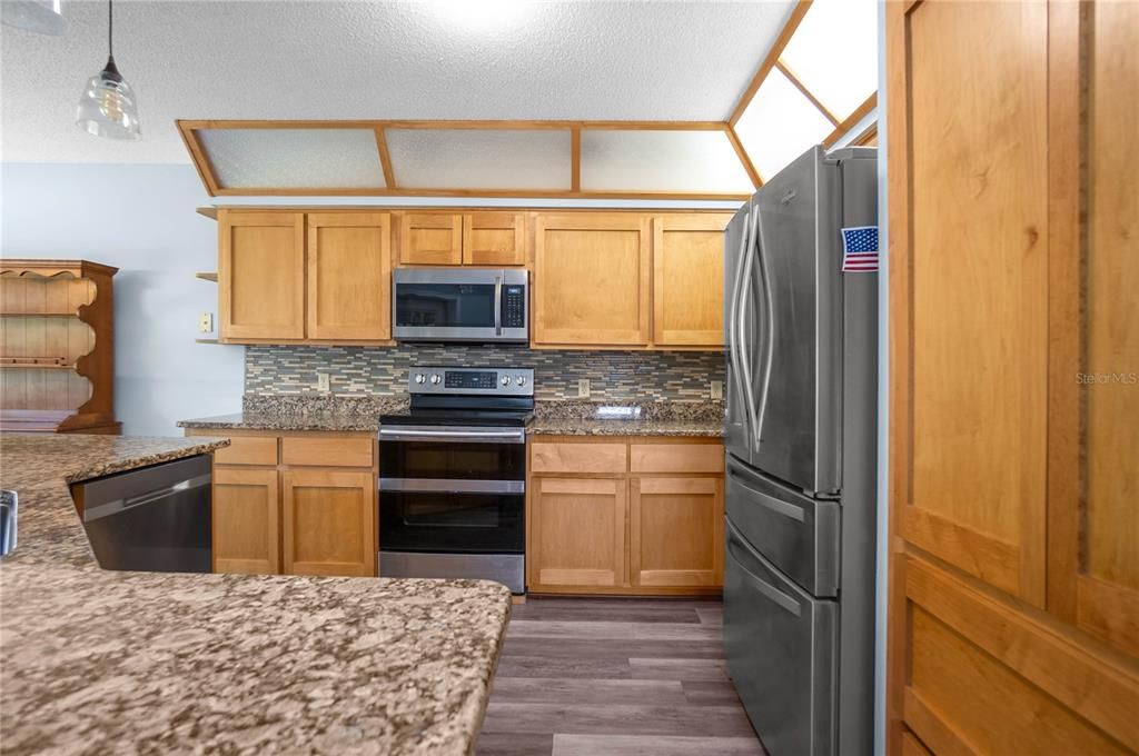 Interior, Kitchen, Wood Texture Flooring