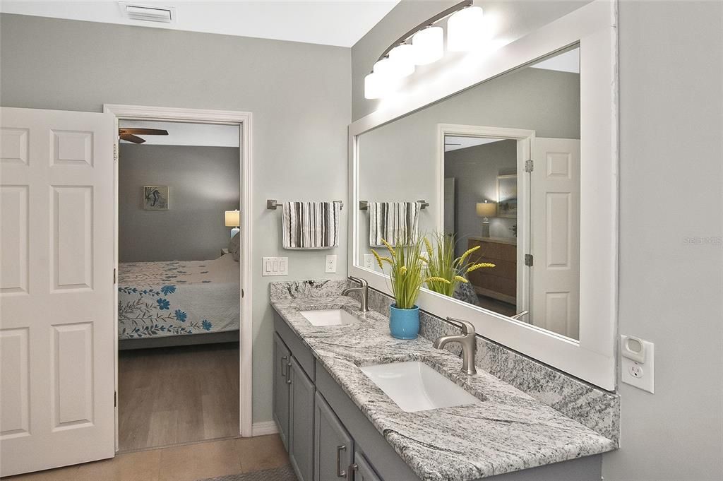 Bathroom, Bedroom, Dual Sink Vanities, Interior, Wood Texture Flooring