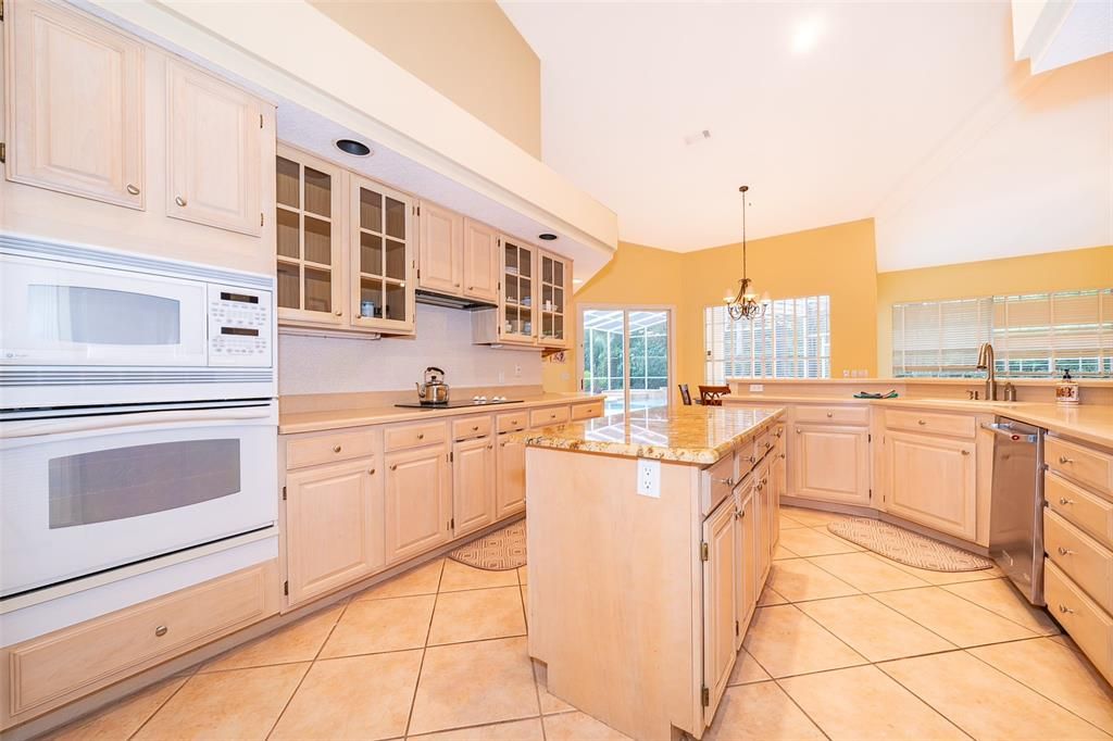 Chandelier, Interior, Kitchen, Pendant Lights, Recessed Lighting, Stainless Steel Appliances