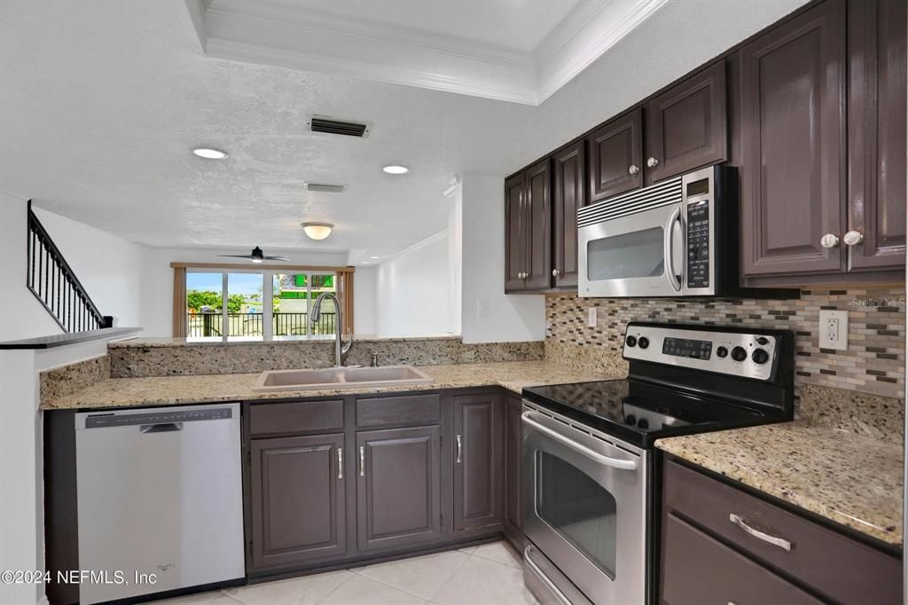 Interior, Kitchen, Recessed Lighting, Stainless Steel Appliances