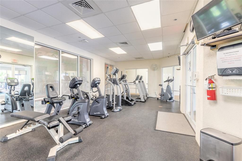 Fitness Equipment, Gym, Interior, Recessed Lighting