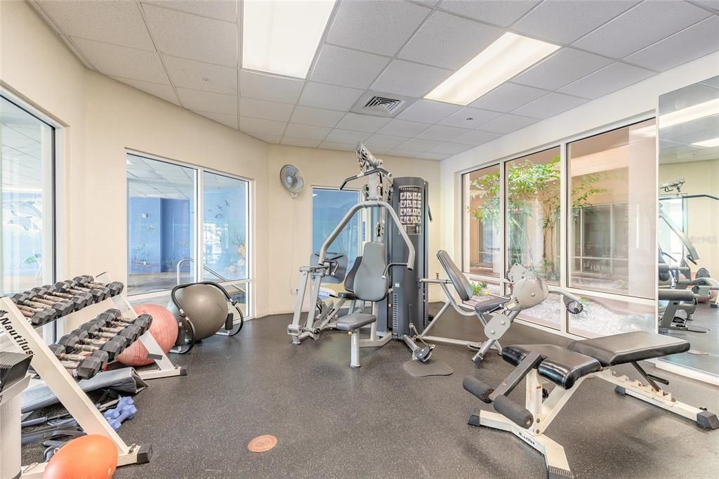 Fitness Equipment, Gym, Interior, Recessed Lighting