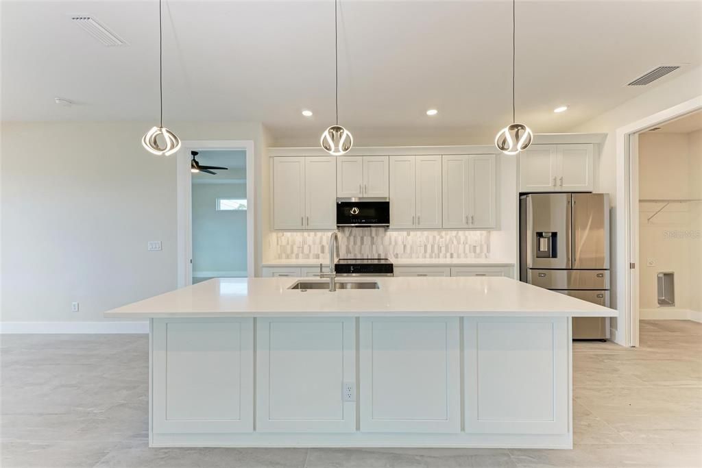 Interior, Kitchen, Pendant Lights, Recessed Lighting, Stainless Steel Appliances