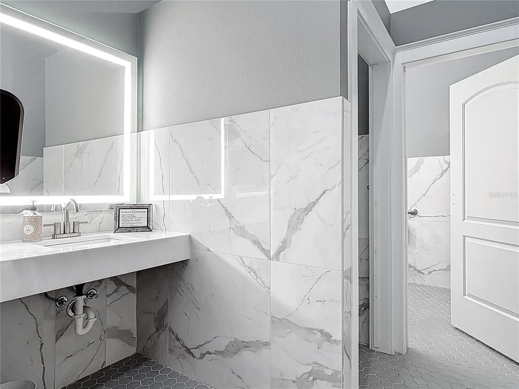 Bathroom, Interior, Marble Walls