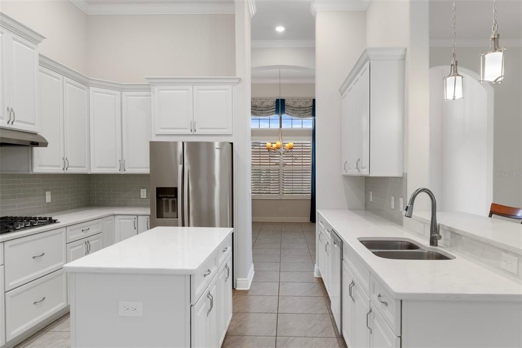 Interior, Kitchen, Pendant Lights, Recessed Lighting, Stainless Steel Appliances