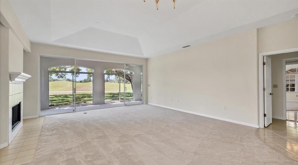 Empty room, Fireplace, Interior