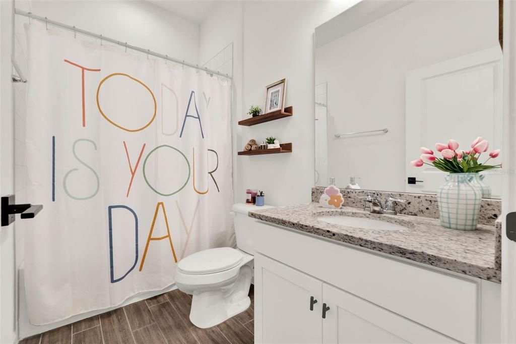 Bathroom, Interior, Wood Texture Flooring