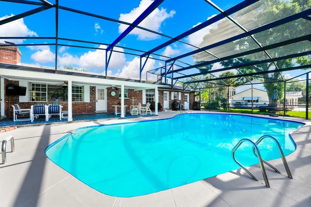 Glass Ceilings, Interior, Pool, Stone Walls, Sun Room