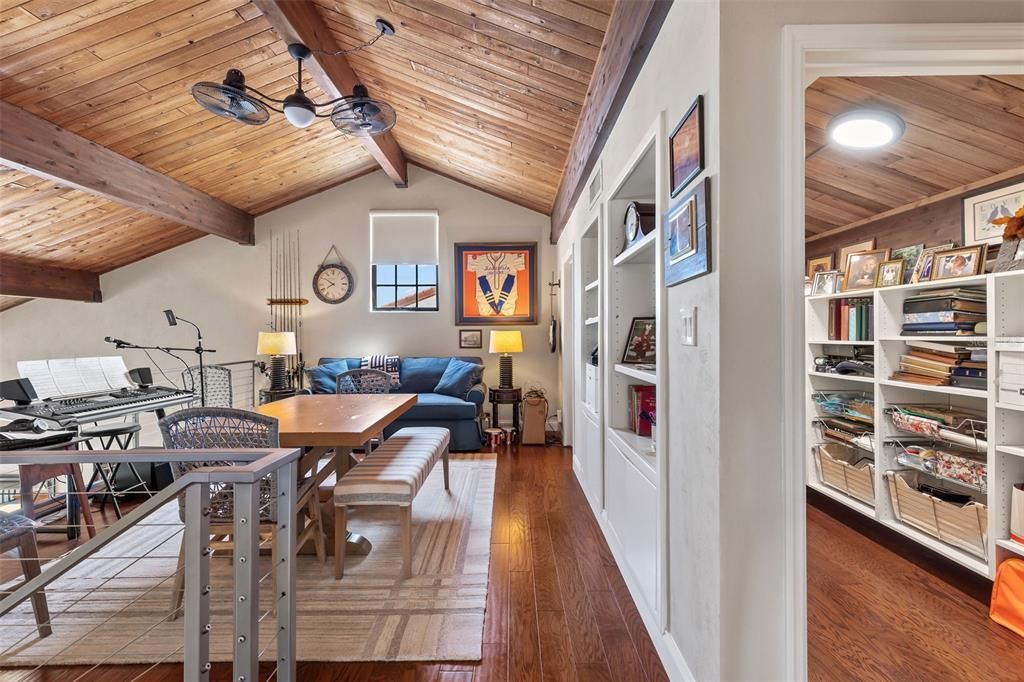 Home Office, Interior, Wooden Beams, Wooden Ceilings, Wood Texture Flooring