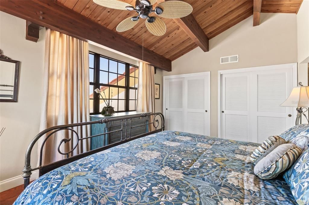 Bedroom, Interior, Wooden Beams, Wooden Ceilings