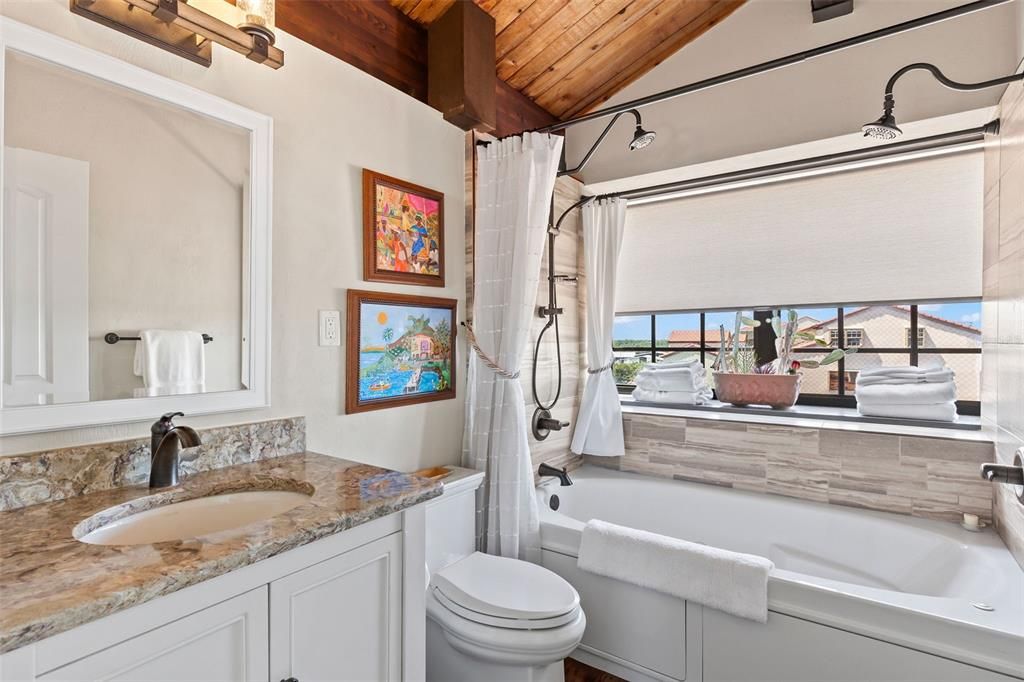 Bathroom, Interior, Water, Wooden Ceilings