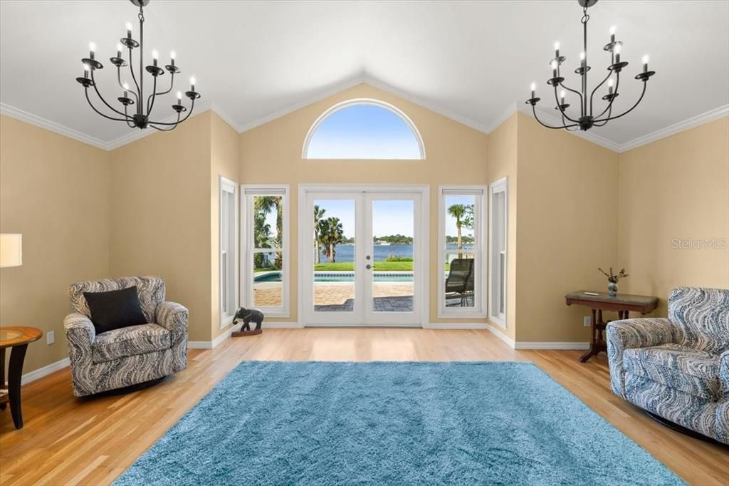 Chandelier, Interior, Water, Wood Texture Flooring