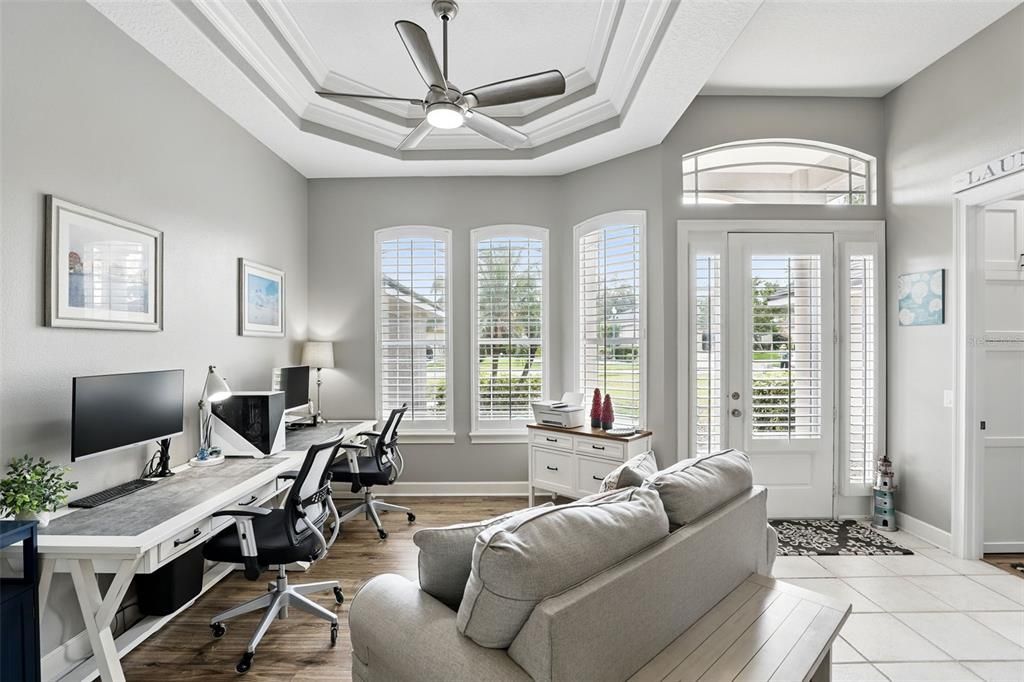 Home Office, Interior, Wood Texture Flooring
