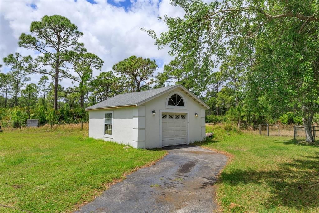 Backyard, Detached Garage, Exterior