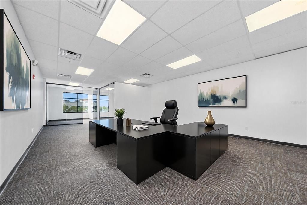 Home Office, Interior, Recessed Lighting