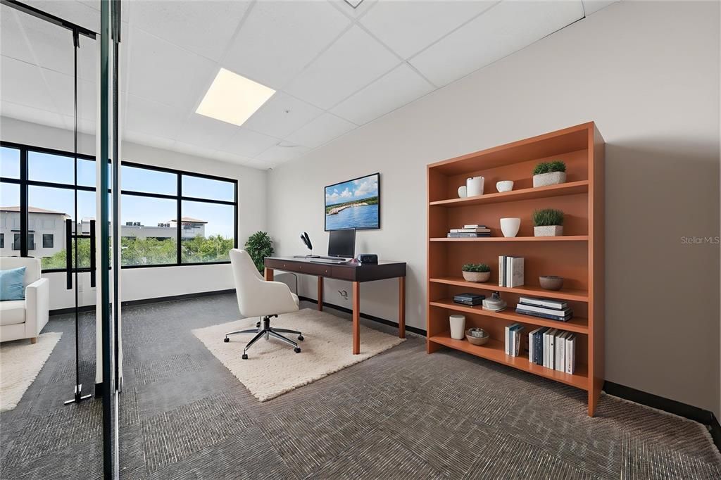 Home Office, Interior, Recessed Lighting