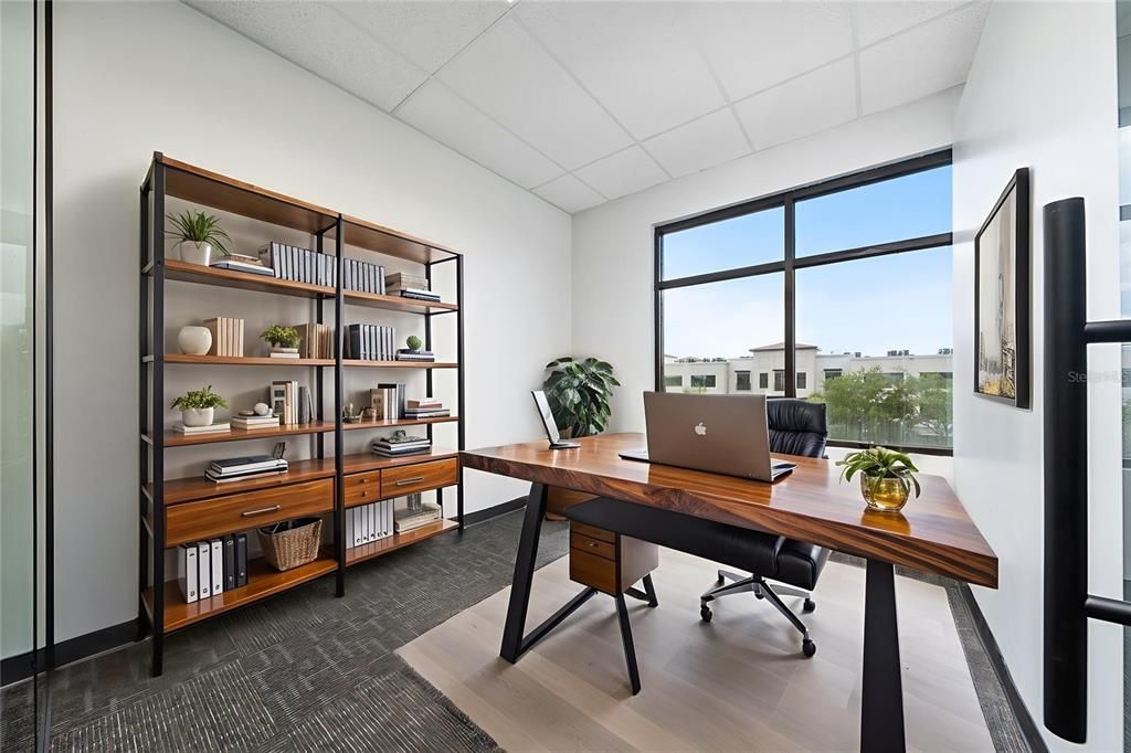 Home Office, Interior, Wood Texture Flooring