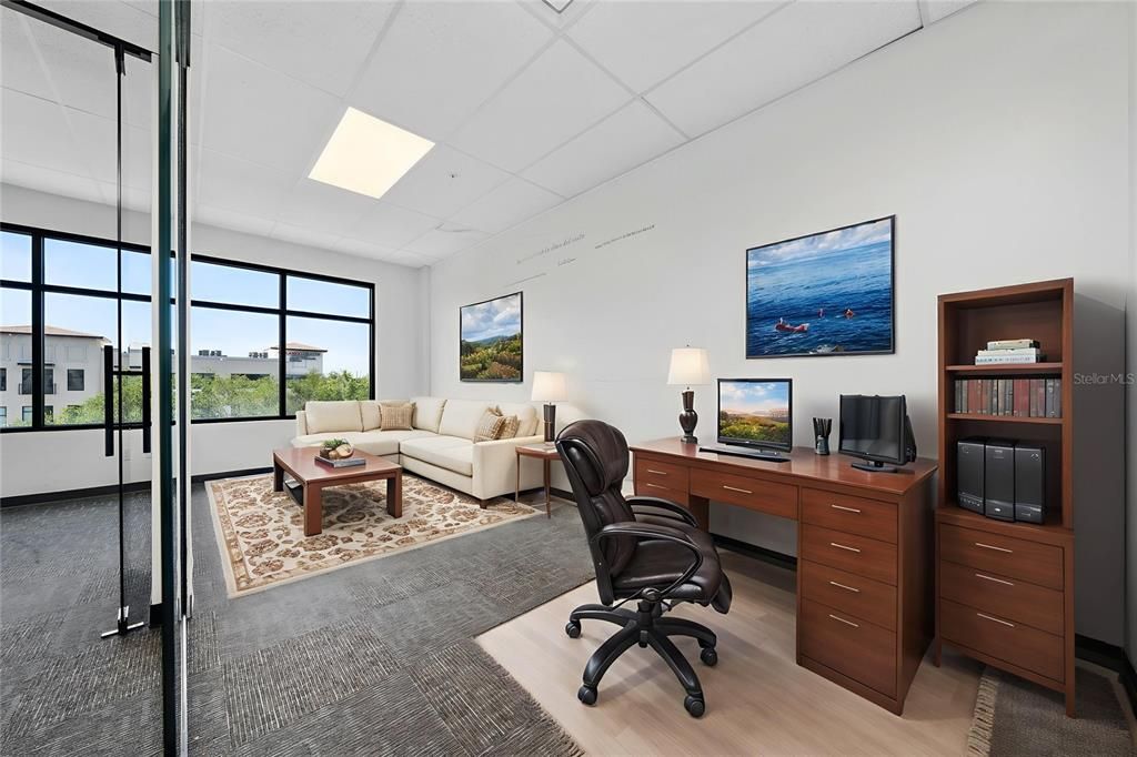 Home Office, Interior, Living room, Recessed Lighting