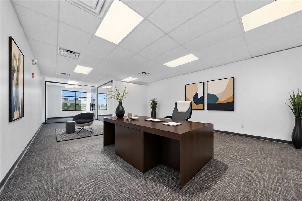 Home Office, Interior, Recessed Lighting