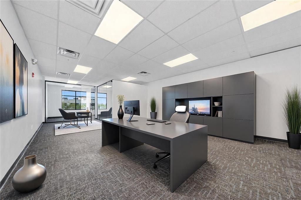 Home Office, Interior, Recessed Lighting
