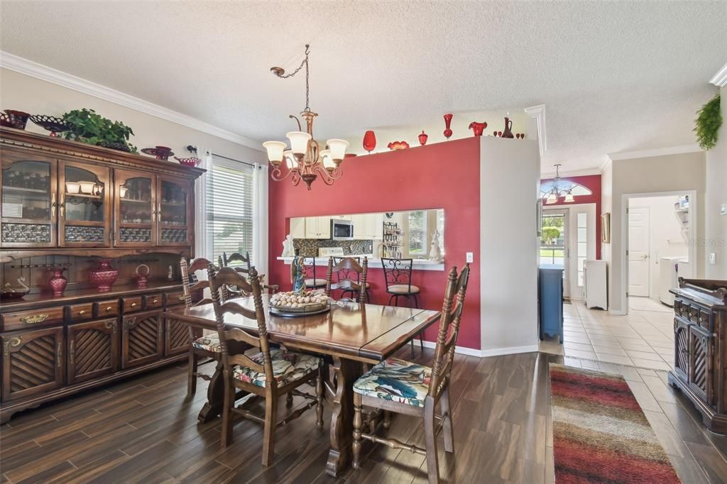 Chandelier, Dining room, Interior, Wood Texture Flooring