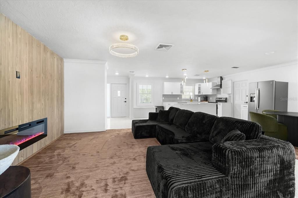 Interior, Kitchen, Living room, Pendant Lights, Recessed Lighting