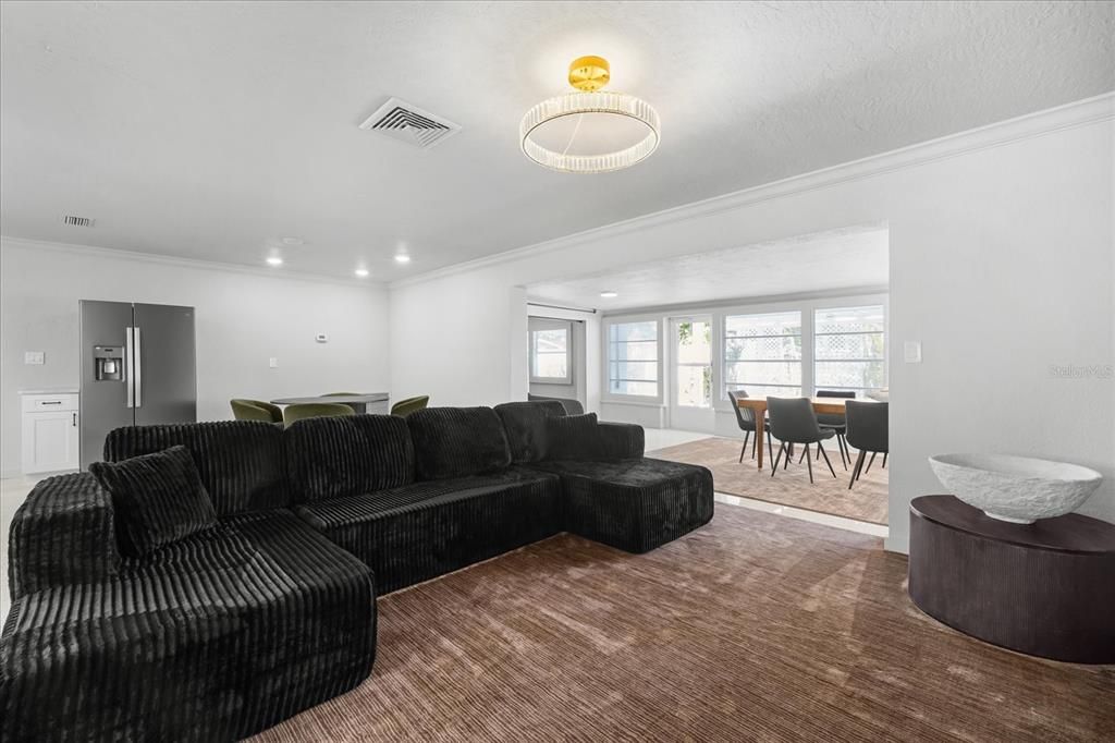 Dining room, Interior, Living room, Recessed Lighting