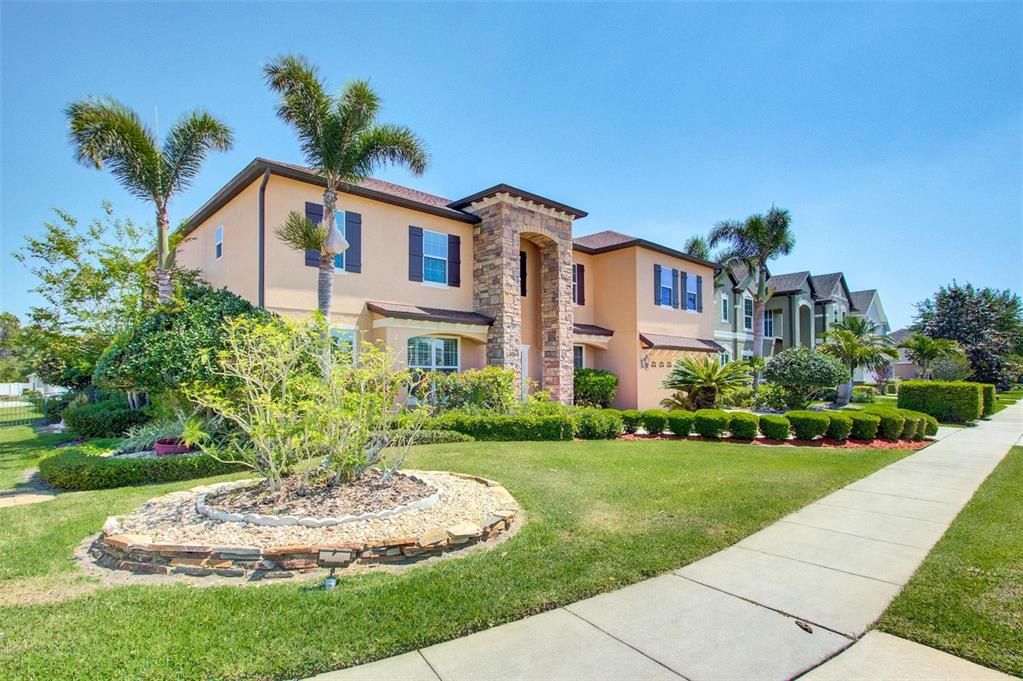 Backyard, Exterior, Facade, Mediterranean