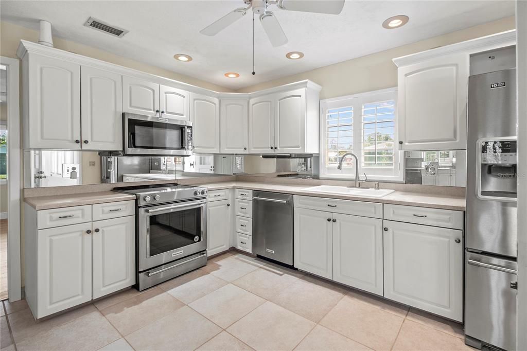 Interior, Kitchen, Recessed Lighting, Stainless Steel Appliances