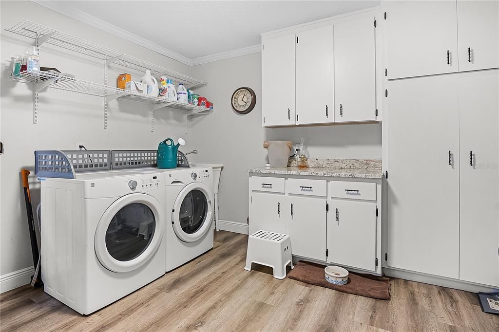 Interior, Washer, Wood Texture Flooring
