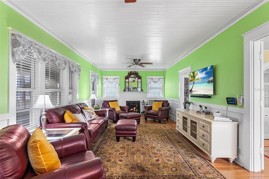 Fireplace, Interior, Living room, Wood Texture Flooring