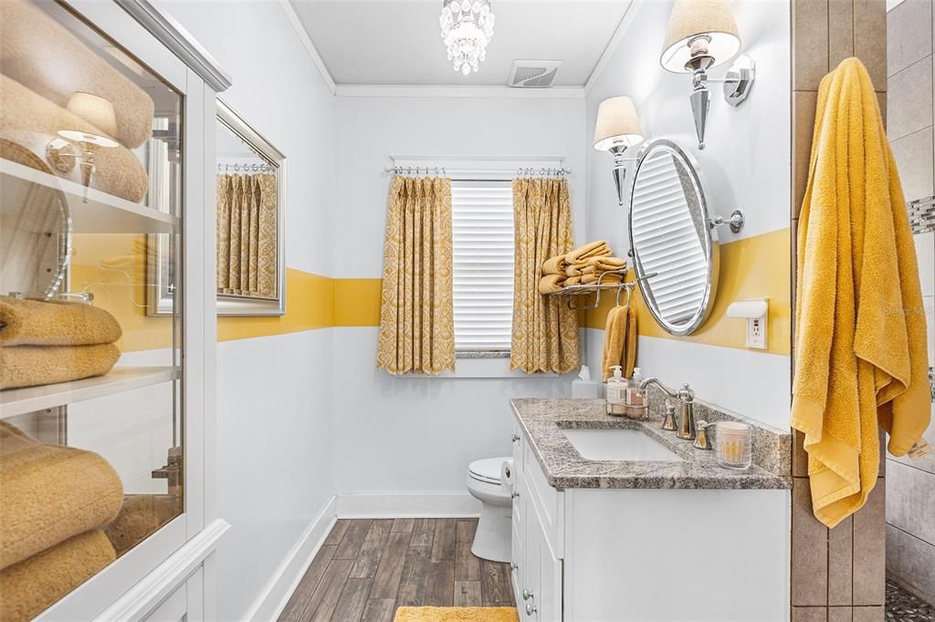 Bathroom, Interior, Wood Texture Flooring