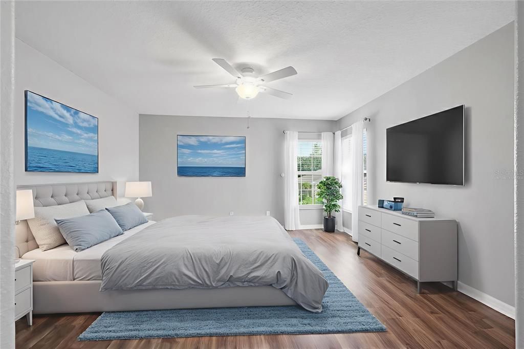 Bedroom, Interior, Water, Wood Texture Flooring