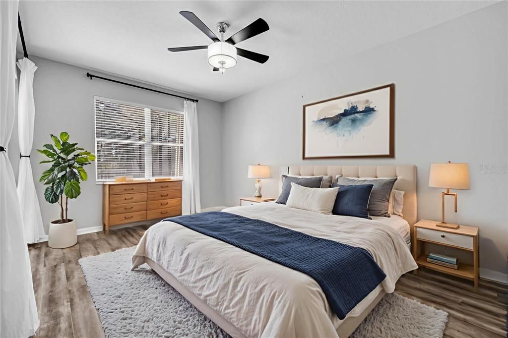 Bedroom, Interior, Wood Texture Flooring