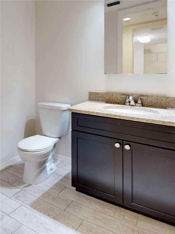 Bathroom, Interior, Recessed Lighting, Wood Texture Flooring