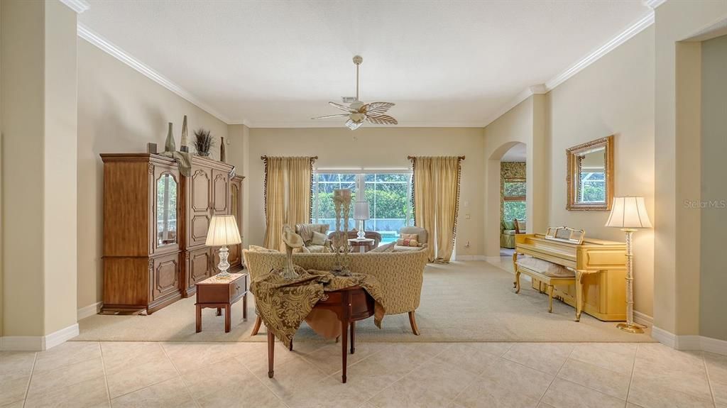 Interior, Living room, Piano
