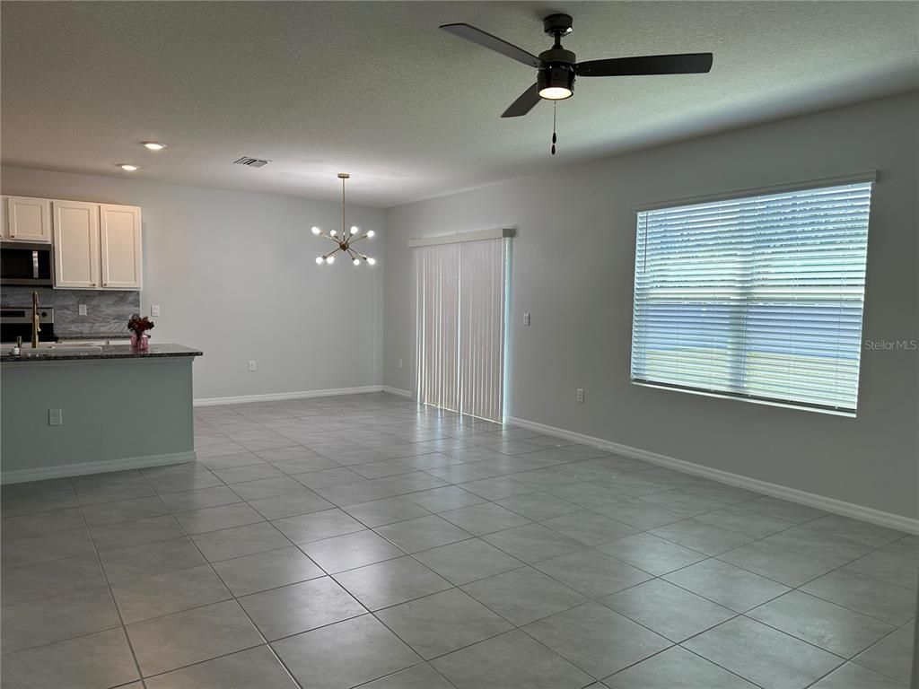Empty room, Interior, Kitchen, Pendant Lights, Recessed Lighting