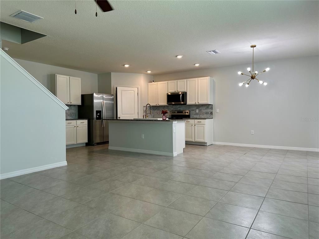 Interior, Kitchen, Pendant Lights, Recessed Lighting, Stainless Steel Appliances