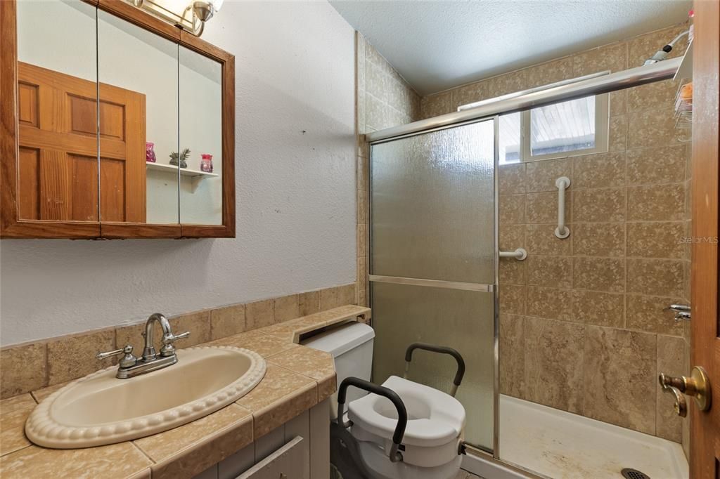 Bathroom, Glass Shower, Interior, Tile Countertops