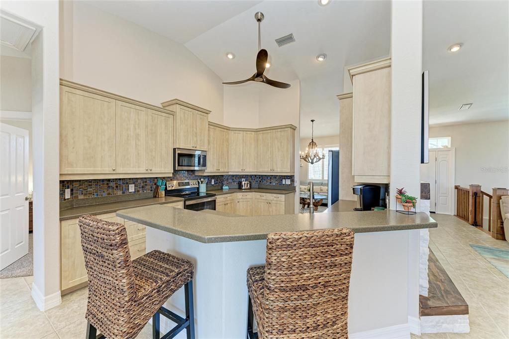 Chandelier, Interior, Kitchen, Pendant Lights, Recessed Lighting