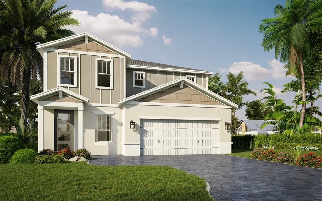 Attached, Exterior, Facade, American Craftsman